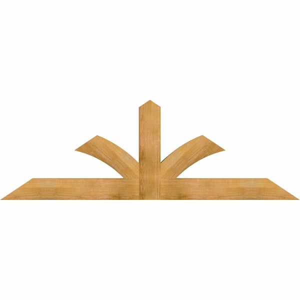 Ekena Millwork Richland Rough Sawn Timber Gable Bracket, Western Red Cedar, 84"W x 28"H x 4"D x 6"F, 8/12 Pitch GBW084X28X0406RIC00RWR - main
